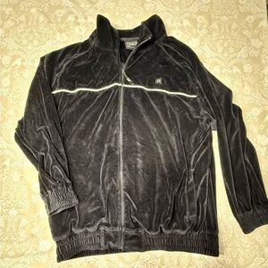 Black Lightweight Shirt Jacket with White Trim